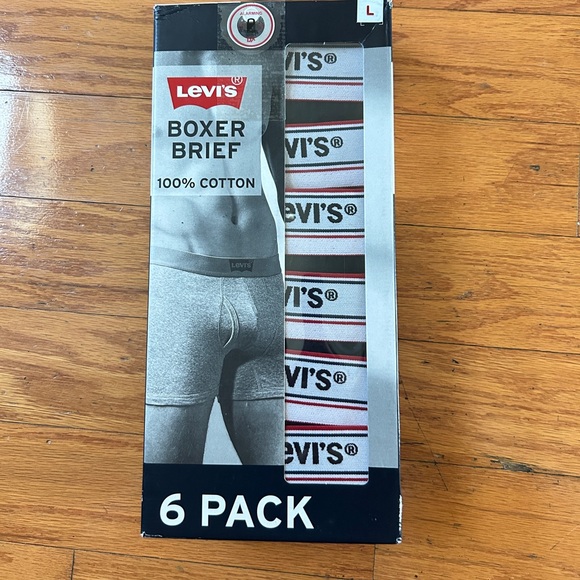 NWT Levi's 100% cotton Boxer Brief 6 Pack - Picture 1 of 2